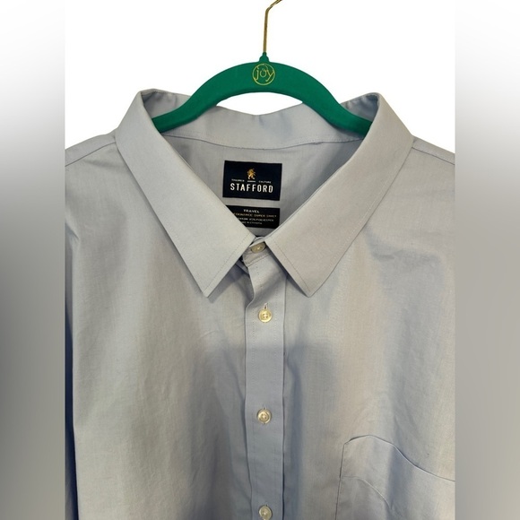 Stafford Big and Tall Light Blue Button Down Size 22 38-39 - Picture 7 of 14